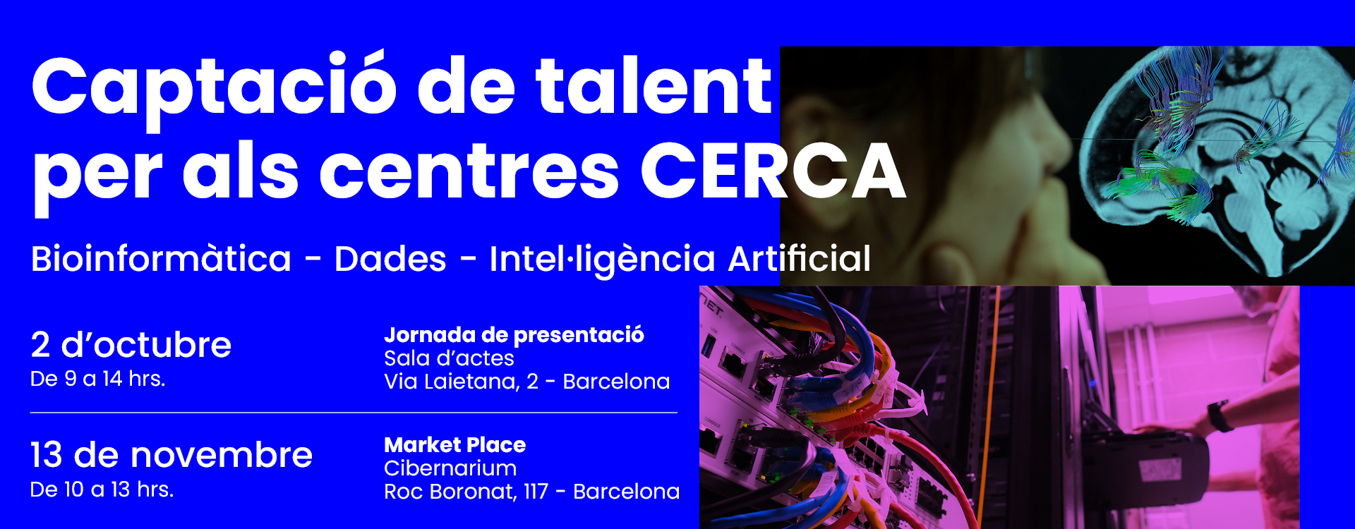 Cartell de la jornada Captació de Talent als centres CERCA