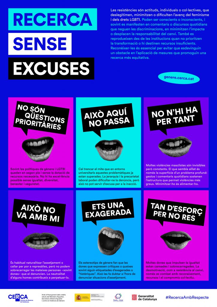 Recerca sense excuses. Cartell de la campanya.